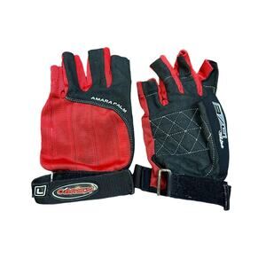 O'brien Amara Palm Half Finger Fitness Glove Red Black L Cycling Weight Lift